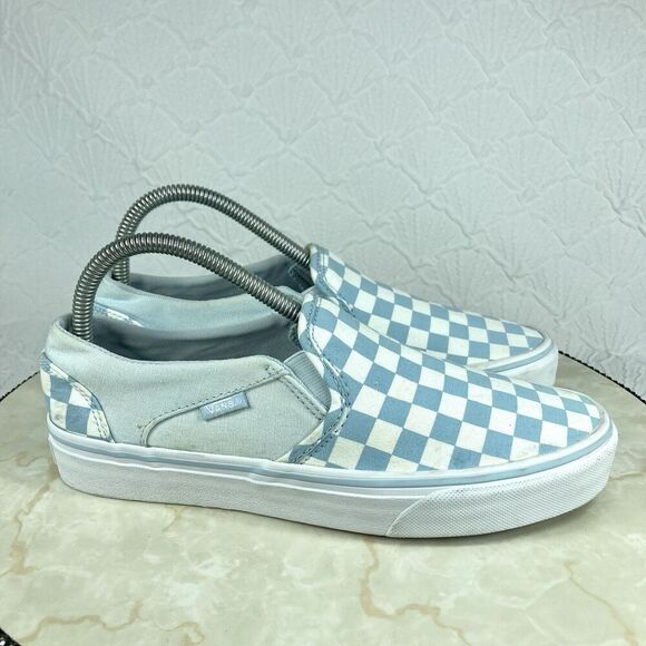 VANS Shoes - Vans Slip On Checkerboard Skate Shoes 8.5 Blue Streetwear Casual Comfort Sneaker